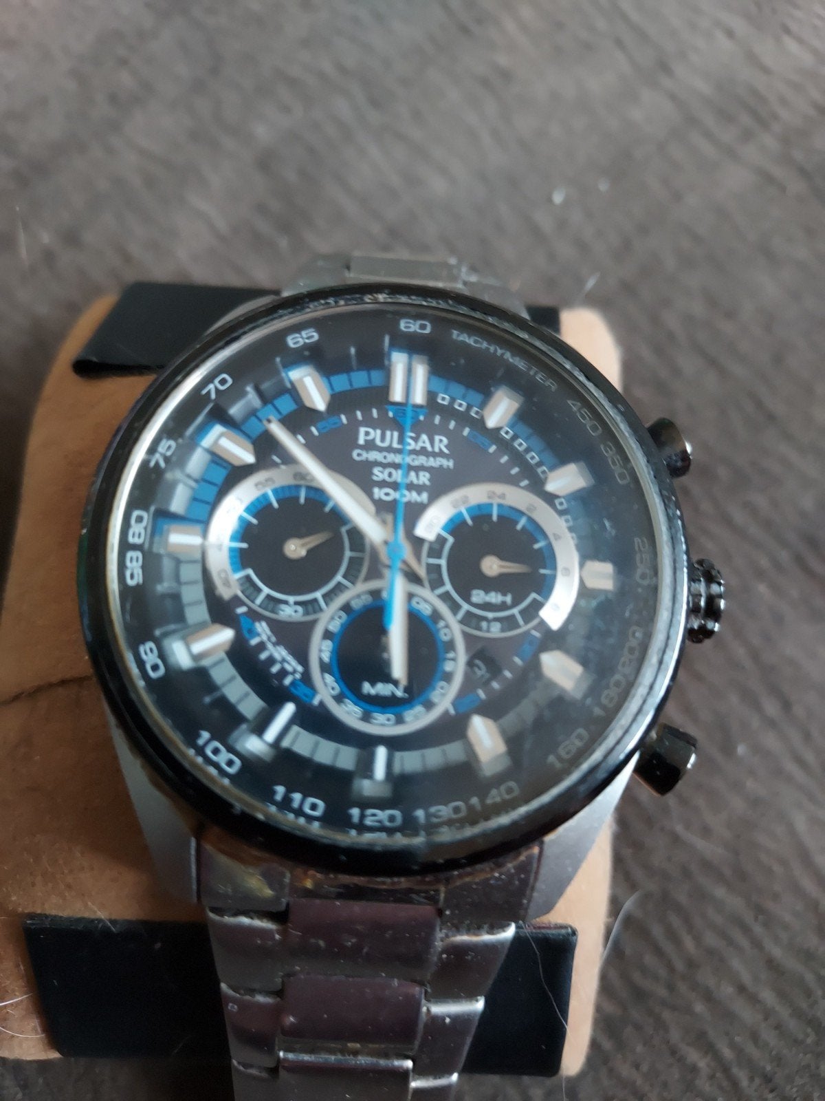 Pulsar Chronograph Solar Herenhorloge - Gebruikt, Overige merken, Staal, Gebruikt, Staal