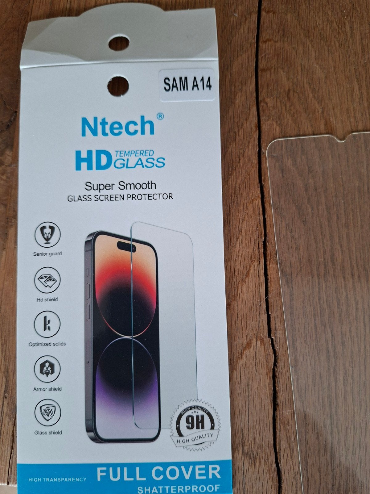 Ntech HD Glass Screen Protector voor Samsung A14, Telecommunicatie, Mobiele telefoons | Toebehoren en Onderdelen, Ophalen of Verzenden