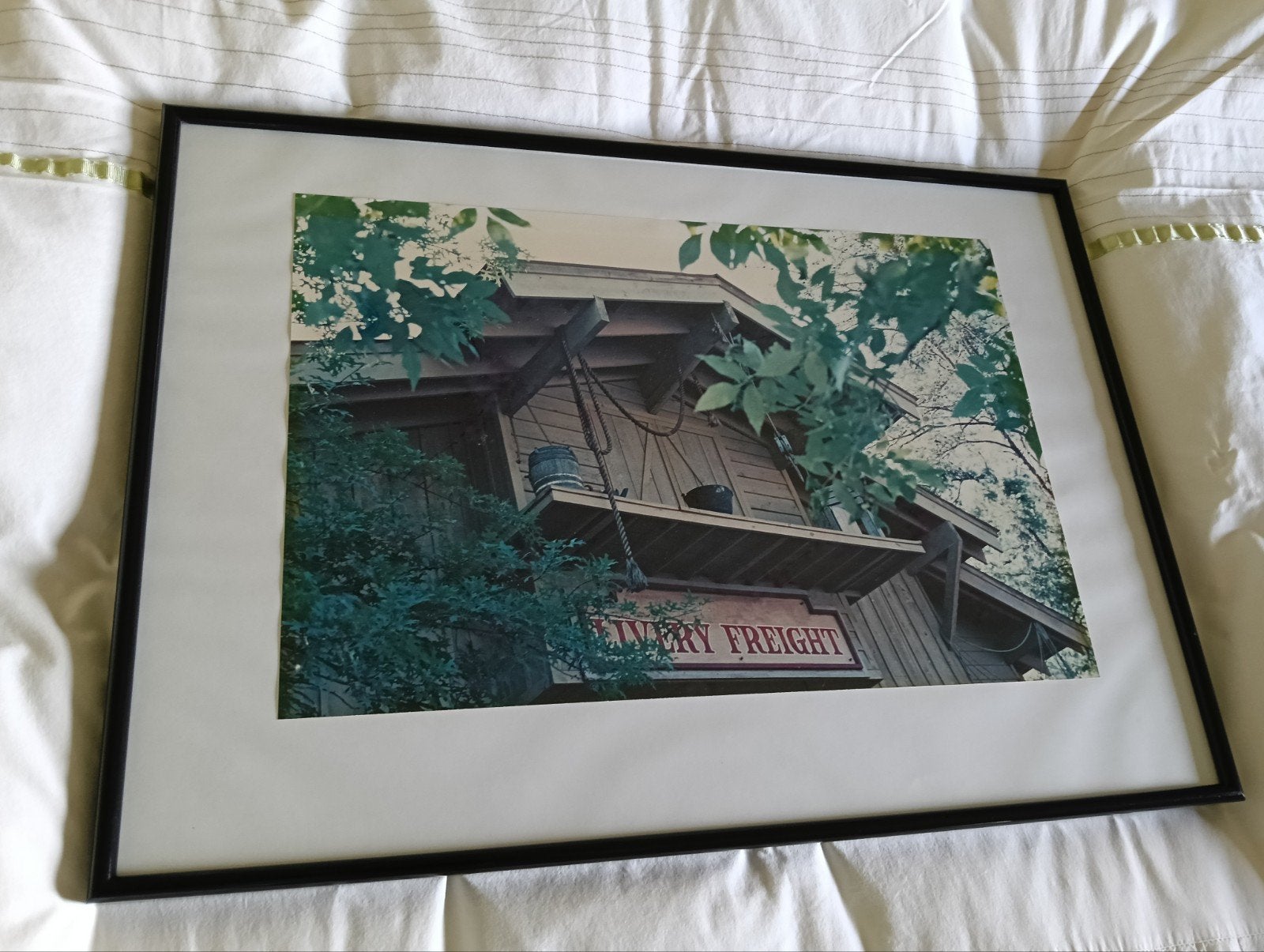Zwarte fotolijst 60 cm x 43 cm, Ophalen of Verzenden, Gebruikt