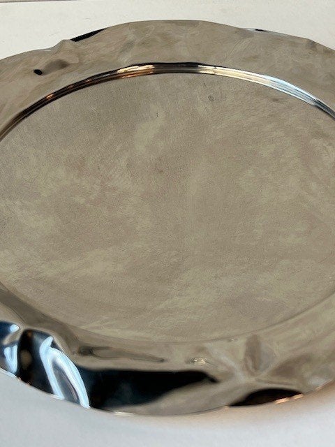 Alessi Foix dienblad Lluís Clotet design 1994 chroom, Gebruikt, ., Rond, Ophalen of Verzenden