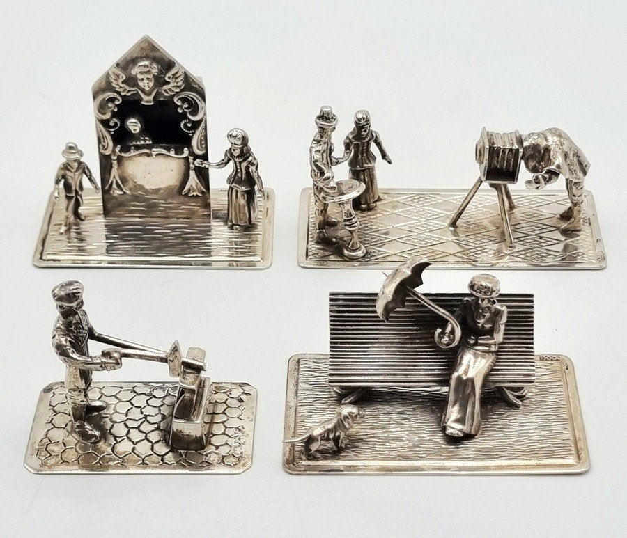 1010. Zilveren miniaturen - Nederland, midden 20e eeuw, Ophalen of Verzenden, Zilver