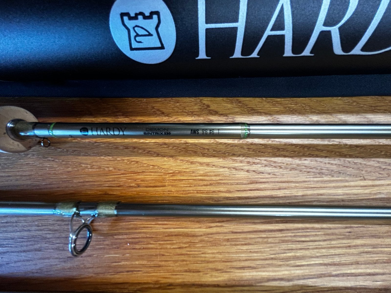 Hardy Demon 9,6 feet 6 wt 4pcs, Ophalen of Verzenden, Zo goed als nieuw, Werphengel