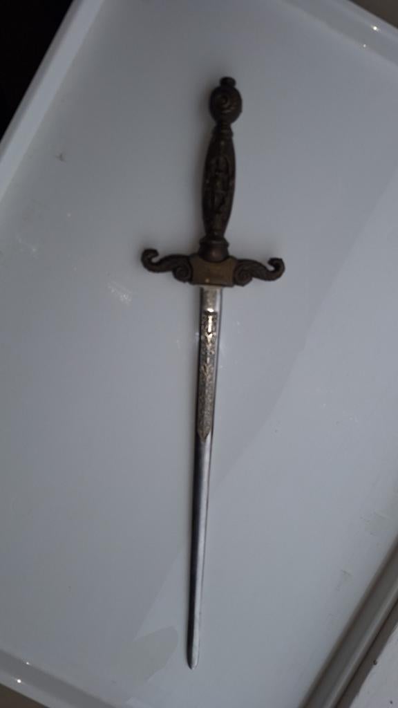 Decoratieve Briefopener in Zwaardvorm - Koper/Messing en RVS, Ophalen of Verzenden