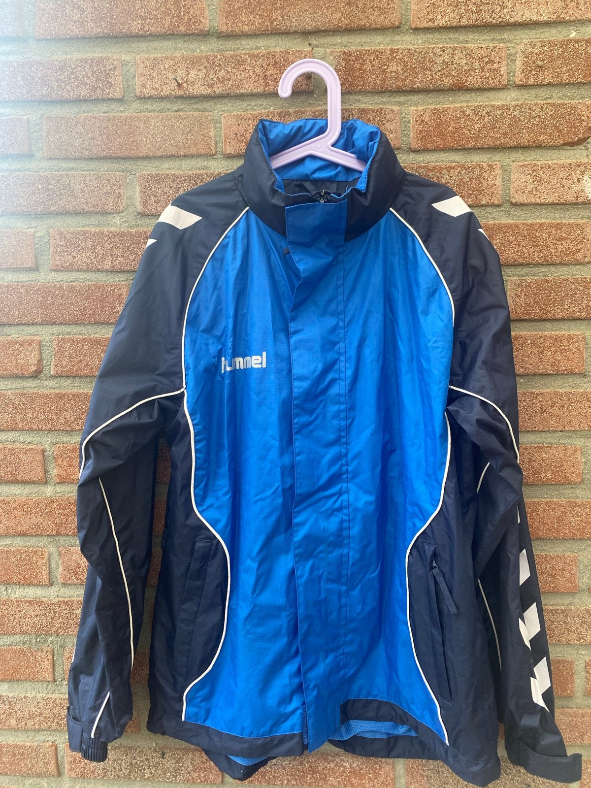 Hummel sportjack/regen jack maat S - Blauw., Blauw, Ophalen of Verzenden, Zo goed als nieuw, Algemeen