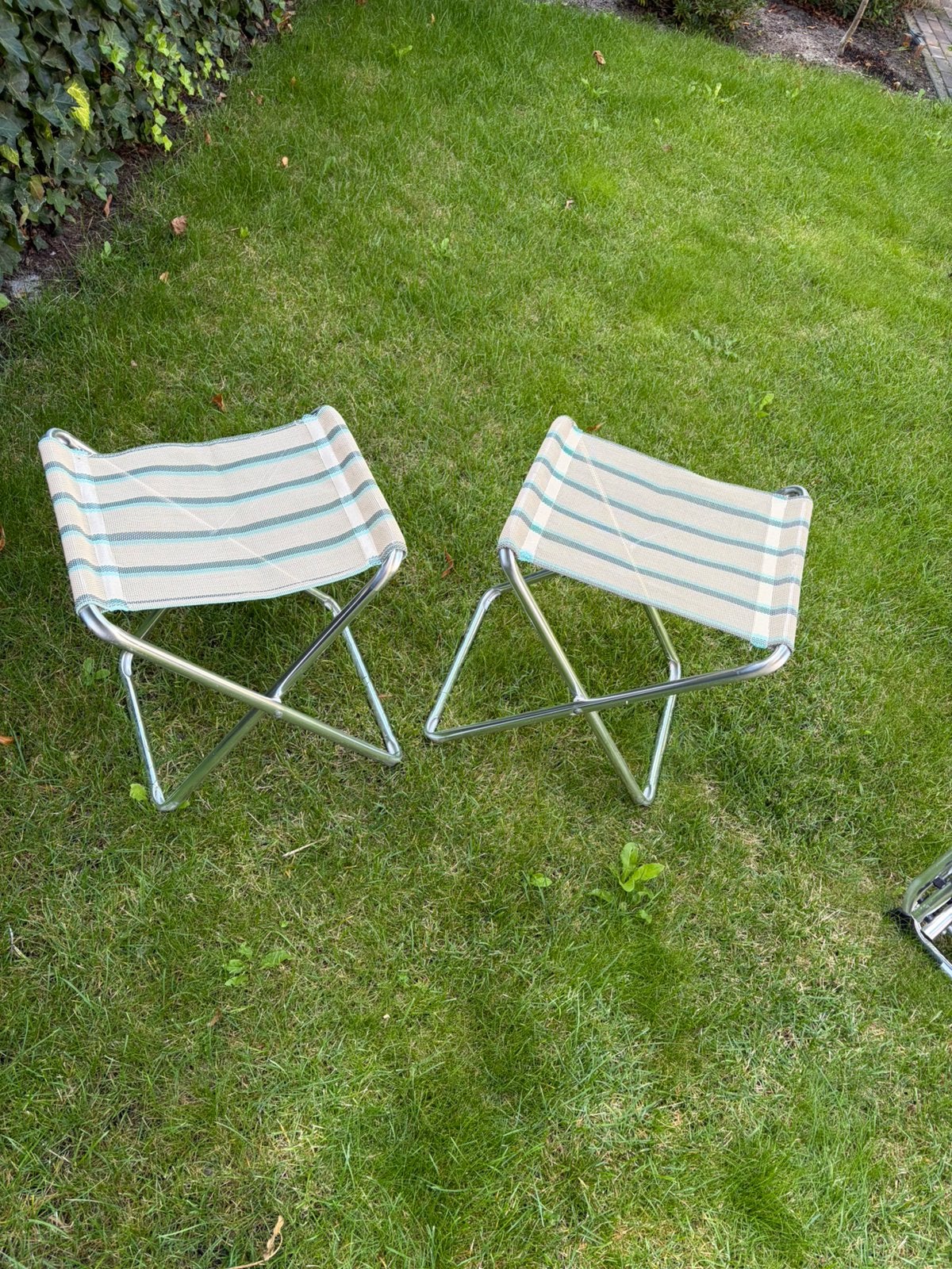 2 kampeerkrukjes /viskrukjes opvouwbaar, Ophalen, Gebruikt, Campingstoel