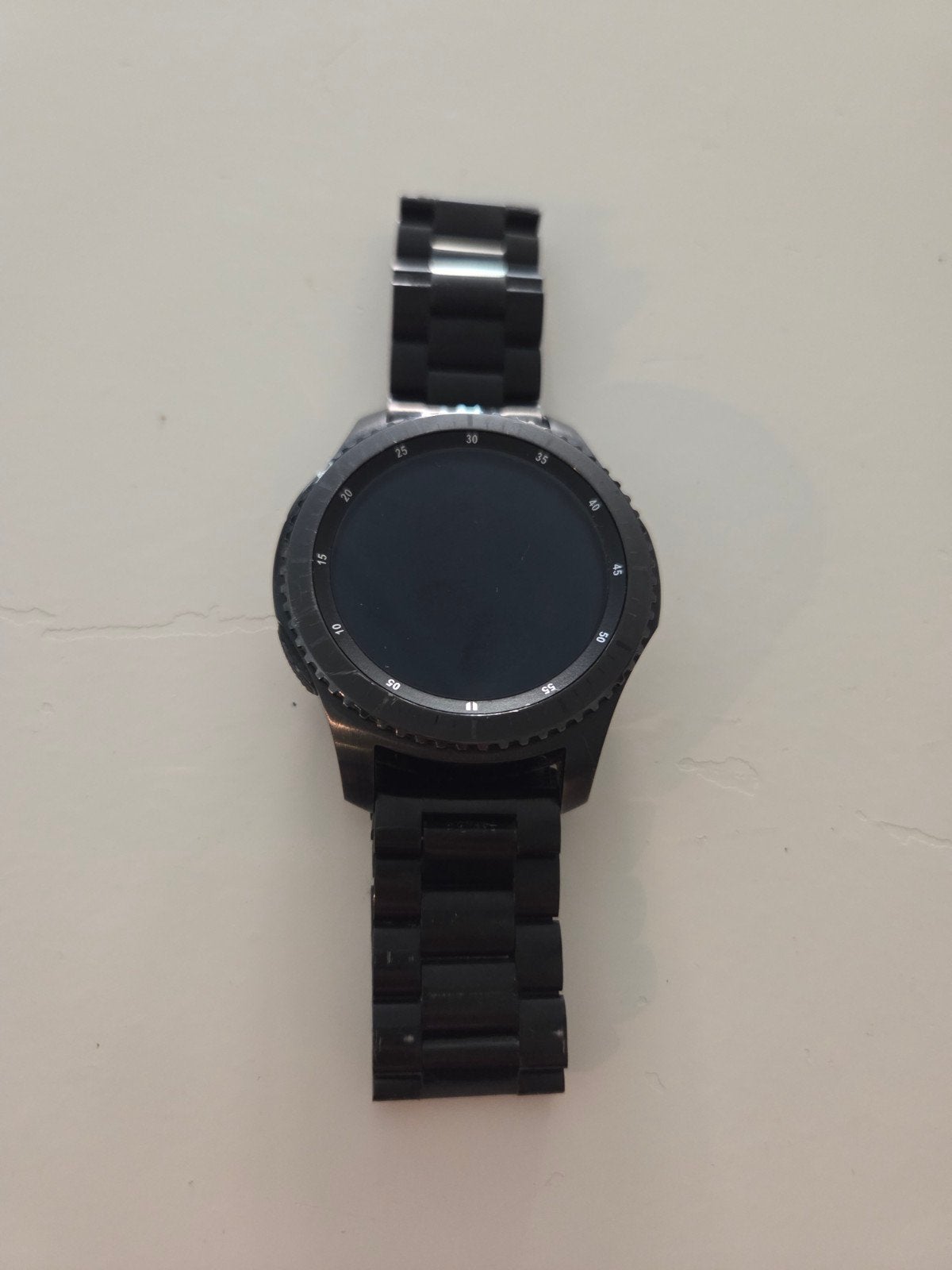 Samsung Gear S3 Frontier Smartwatch Zwart - Goede Staat, Sieraden, Tassen en Uiterlijk, Smartwatches, Ophalen, Gebruikt, Zwart