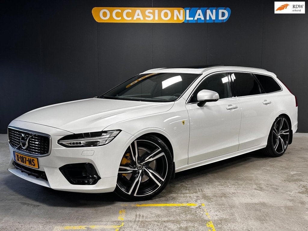 Volvo V90 2.0 T5 R-Design |PANO|HK|TREKH|LANE ASS|CARPLAY!, Auto's, Volvo, 15 km/l, 4 cilinders, 1969 cc, Wit