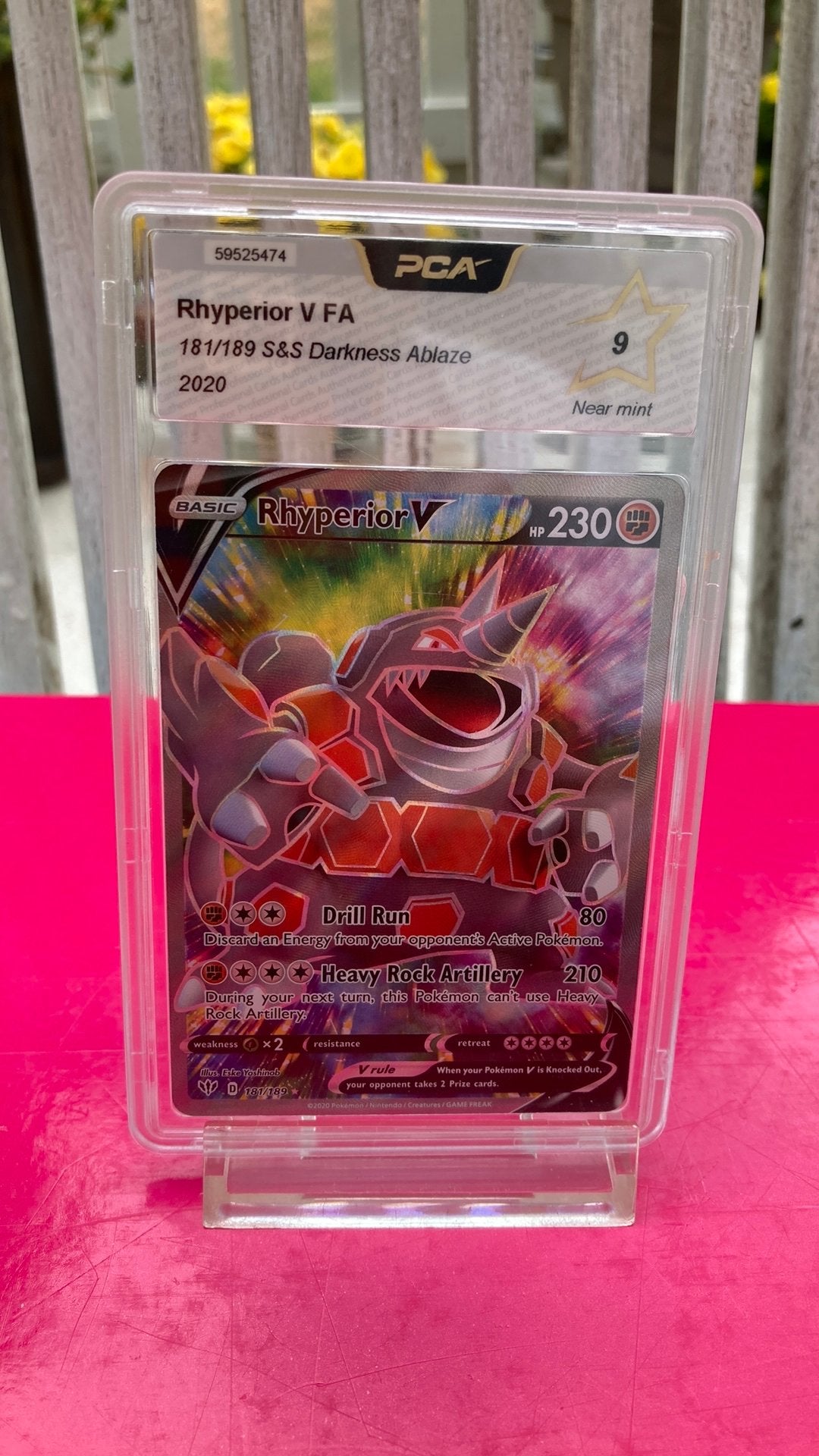 Pokemon Rhyperior V181/189 Darkness Ablaze Pca 9 20,00 euro, Ophalen of Verzenden, Zo goed als nieuw