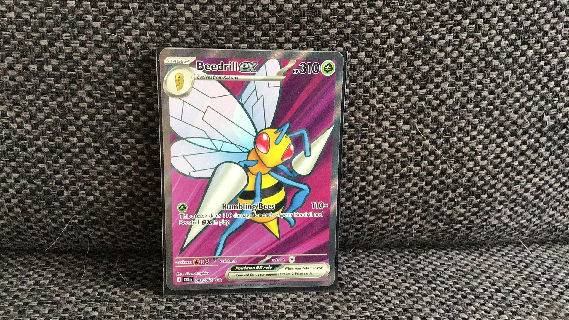 Pokemon kaart 098/086, Ophalen, Zo goed als nieuw, Speelkaart(en)