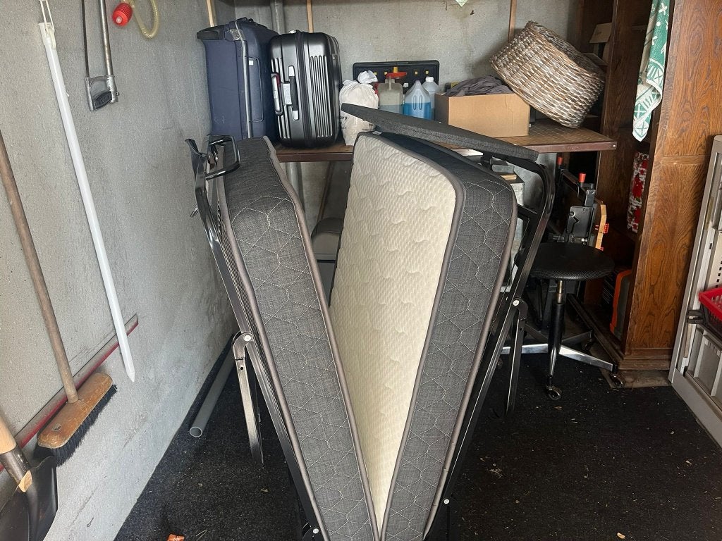 Opklapbed / Vouwbed, Ophalen, Met hoofdbord., 90 cm, Eenpersoons