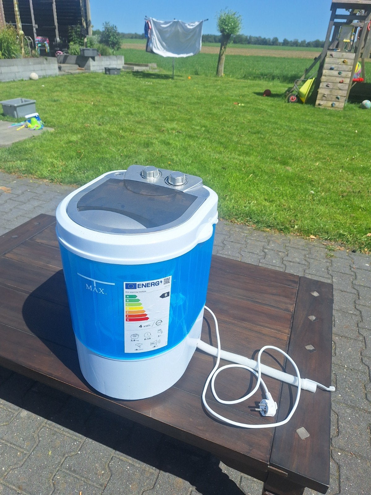 Compacte Mini Wasmachine - Ideaal voor Kleine Ruimtes, Witgoed en Apparatuur, Wasmachines, Minder dan 1200 toeren, Minder dan 85 cm