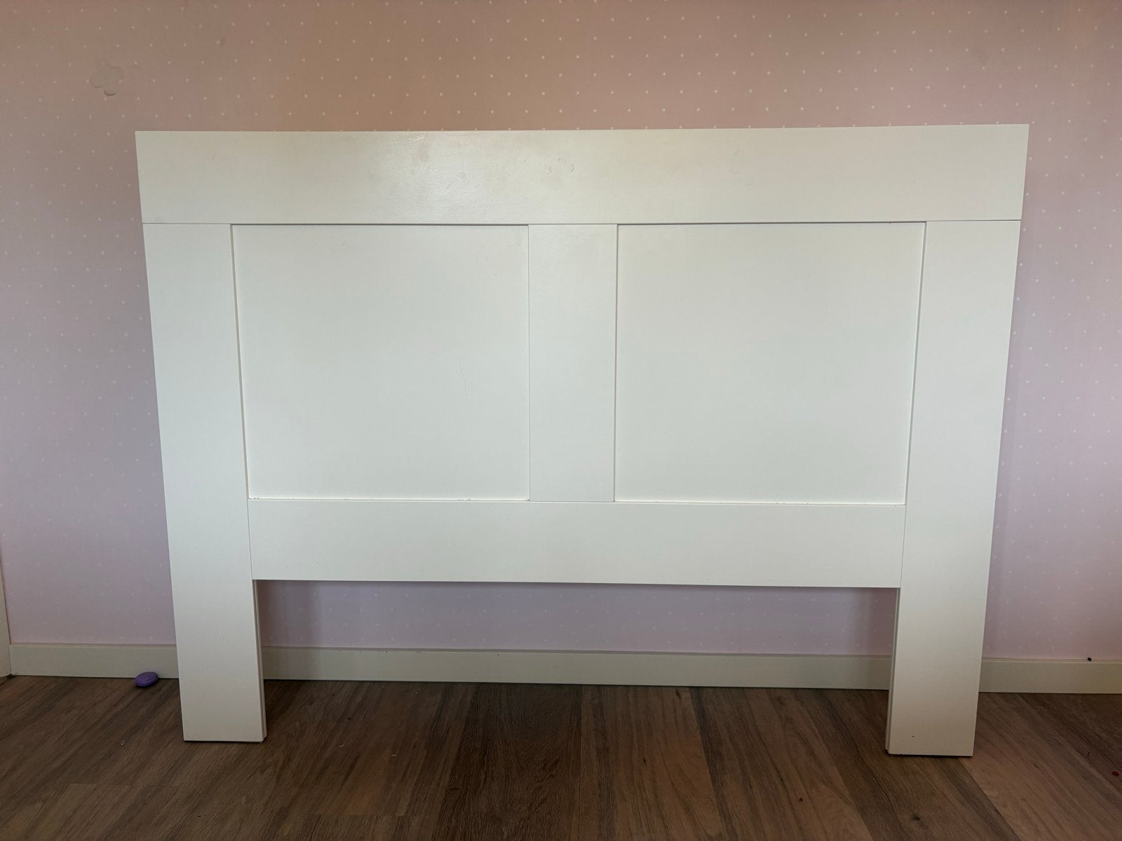 Ikea Wit hoofdbord met opbergruimte - 140 cm breed, Gebruikt, Wit, Tweepersoons, 200 cm