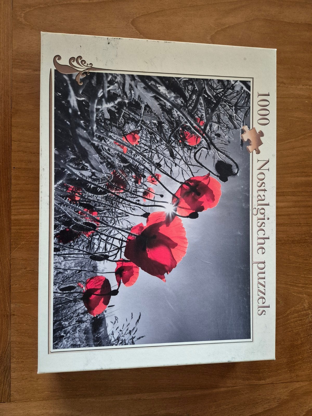 Nostalgische Puzzel Klaprozen 1000 Stukjes, Ophalen, 500 t/m 1500 stukjes, Gebruikt, Legpuzzel