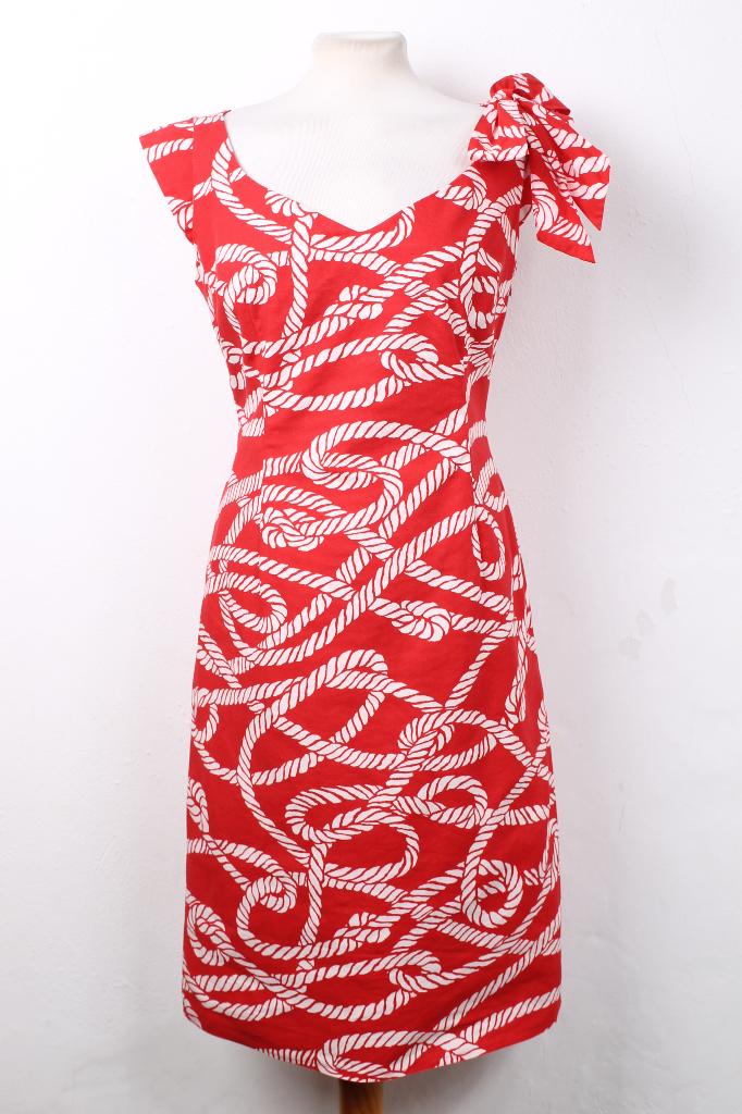 Zomer! Jurk van MOSCHINO maat 40, Maat 38/40 (M), Zo goed als nieuw, Knielengte, Rood