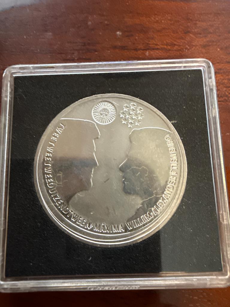 Huwelijksmunt Willem-Alexander en Máxima 2002, Verzenden, Koningin Beatrix, Euro's, Losse munt