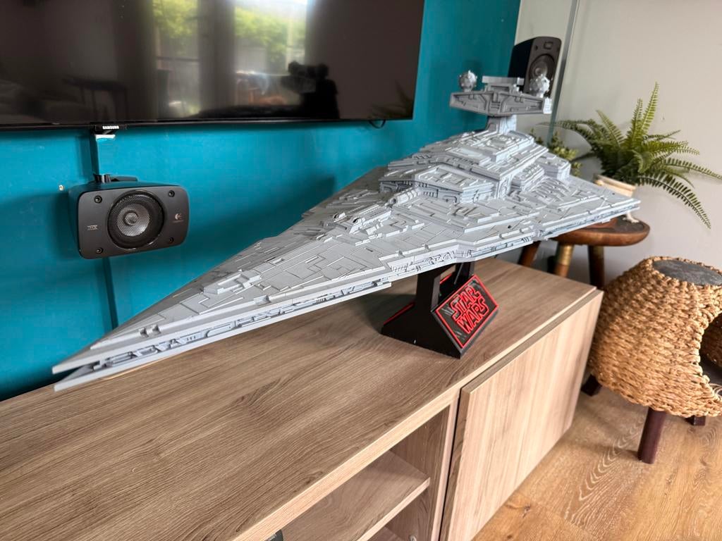1 meter grote Star Wars Star Destroyer, Verzamelen, Ophalen, Zo goed als nieuw, Beeldje of Buste