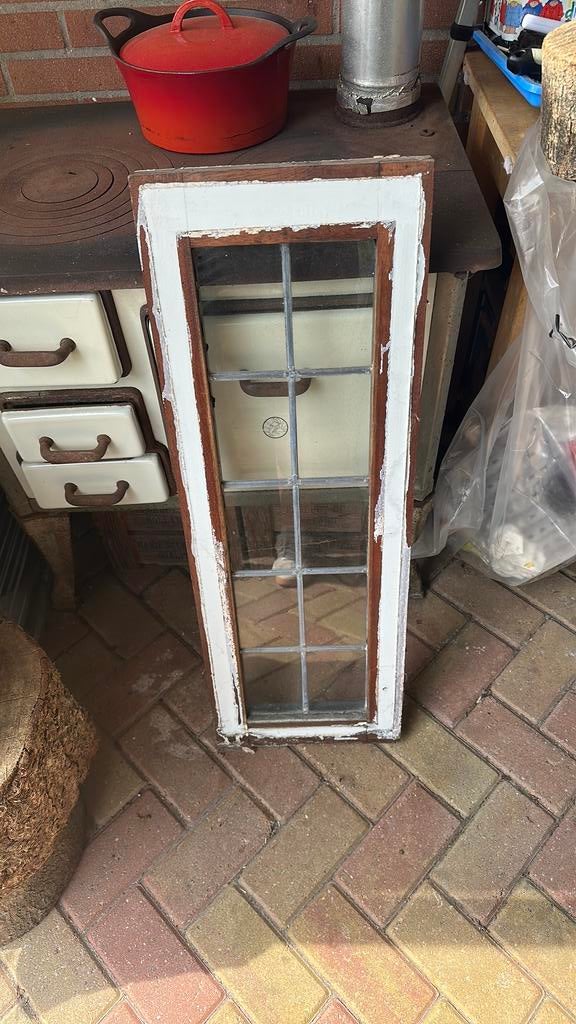 Glas in lood raam, Ophalen, Gevelraam of Ruit, Minder dan 80 cm, Glas in lood