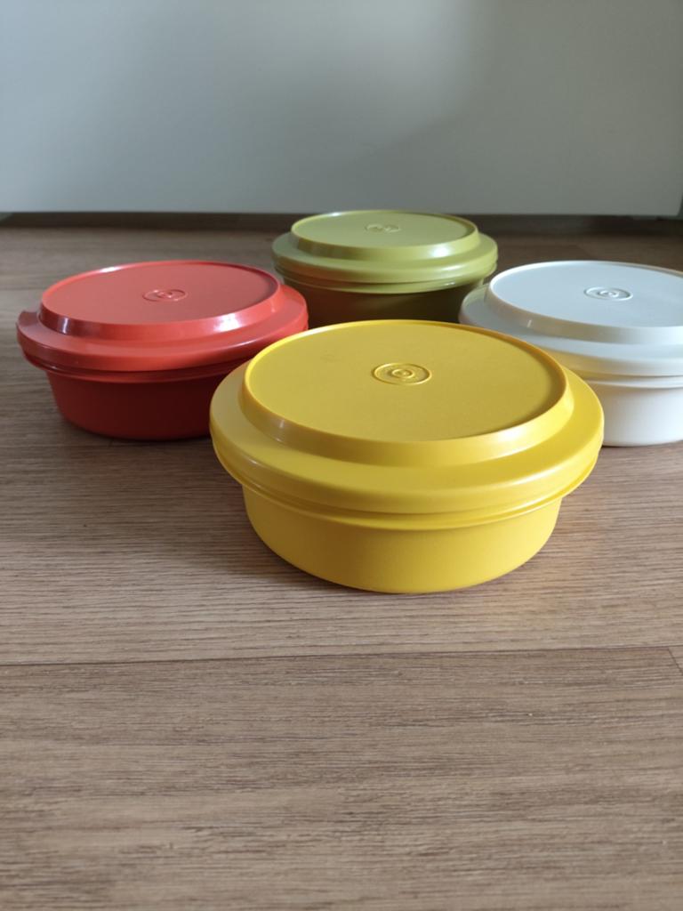 Tupperware set vier opbergschalen, Ophalen of Verzenden, Groen, Schaal