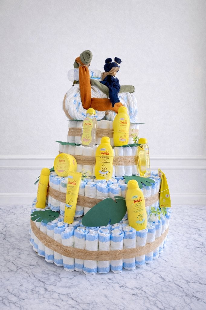 XXL luiertaart geboorte kraamcadeau babyshower geboortebord, Ophalen, Nieuw