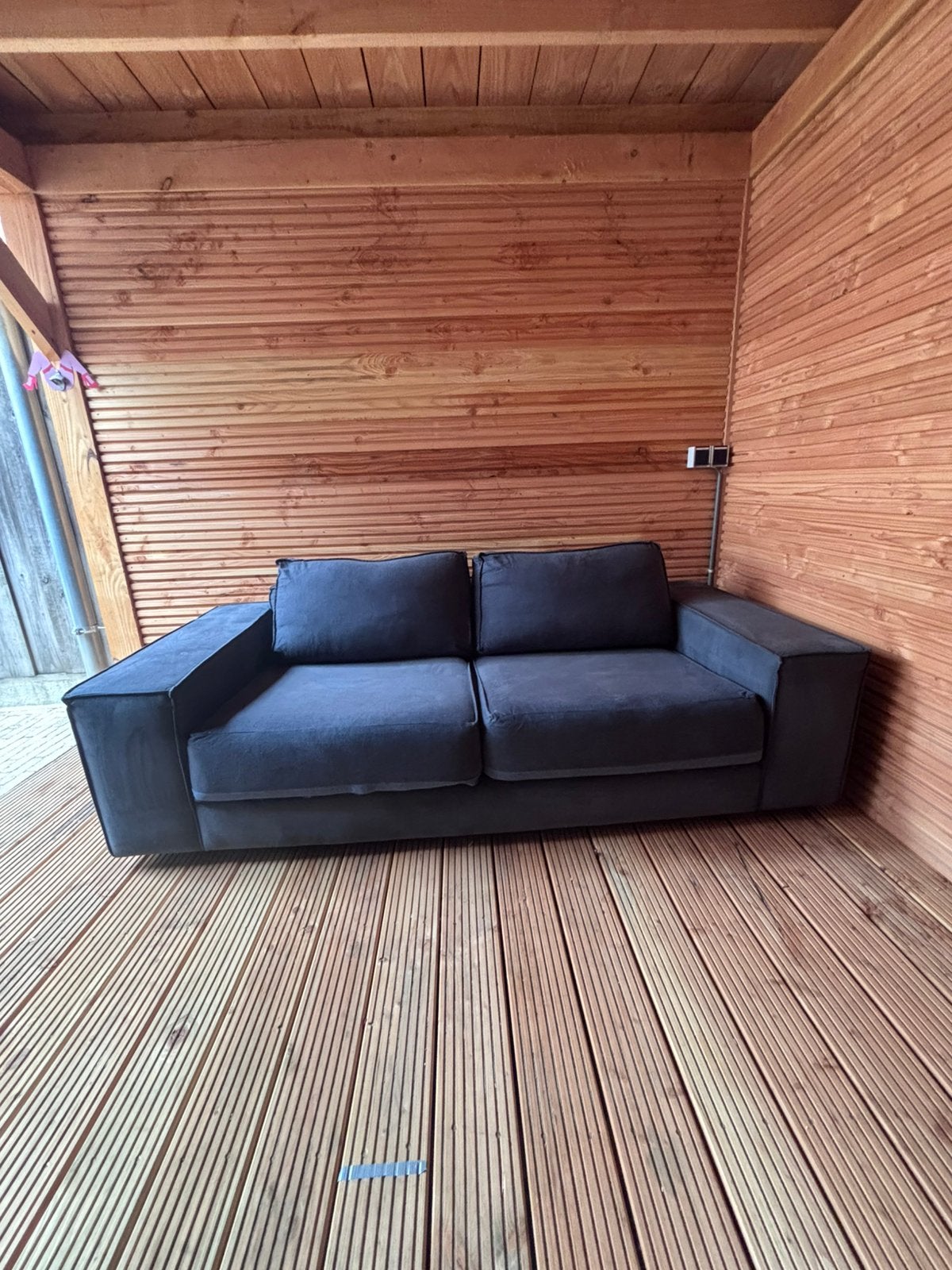 Mooie 2-zits bank, Ophalen, Tweepersoons, 75 tot 100 cm, Rechte bank