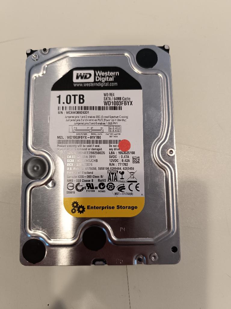 2x WD BLACK HDD 1TB | Prijs per stuk, Oranje sticker = Leeg, Computers en Software, Harde schijven, Ophalen, Gebruikt, Server