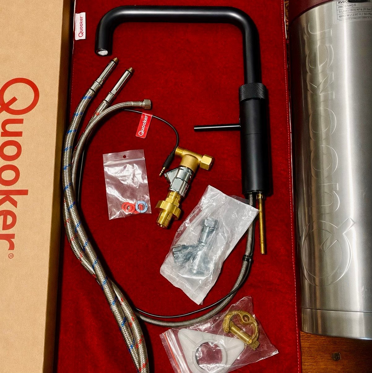 Quooker Fusion Square Black + PRO3-VAQ 3L boiler (nw model), Ophalen, Minder dan 50 cm, Zwart, Zo goed als nieuw