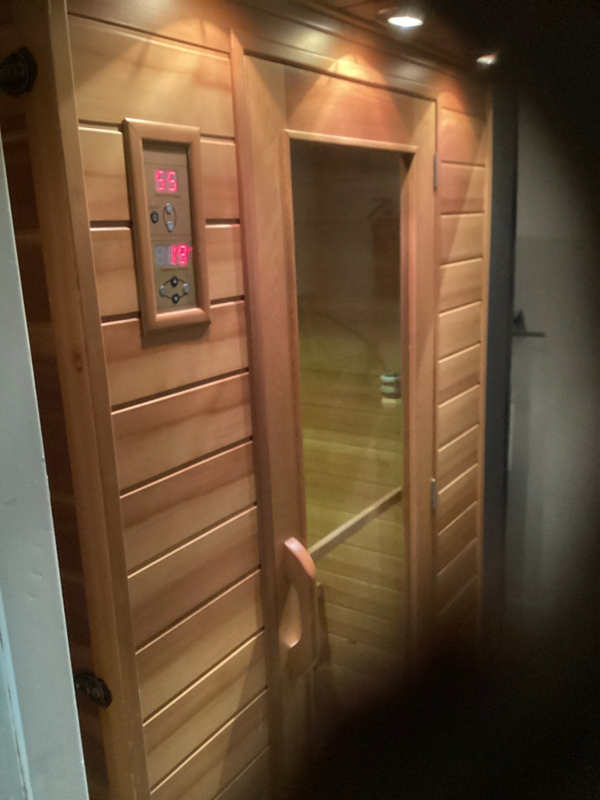 Infrarood sauna met kleurentherapie en digitale bediening, Ophalen, Zo goed als nieuw, Infrarood, Complete sauna