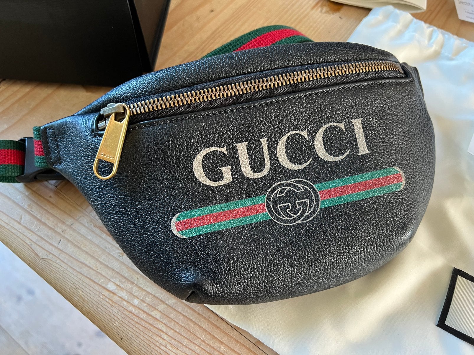 Nieuw Gucci Small Leather Waist Bum Bag Heuptas Tas, Ophalen of Verzenden, Nieuw, Zwart, Leer