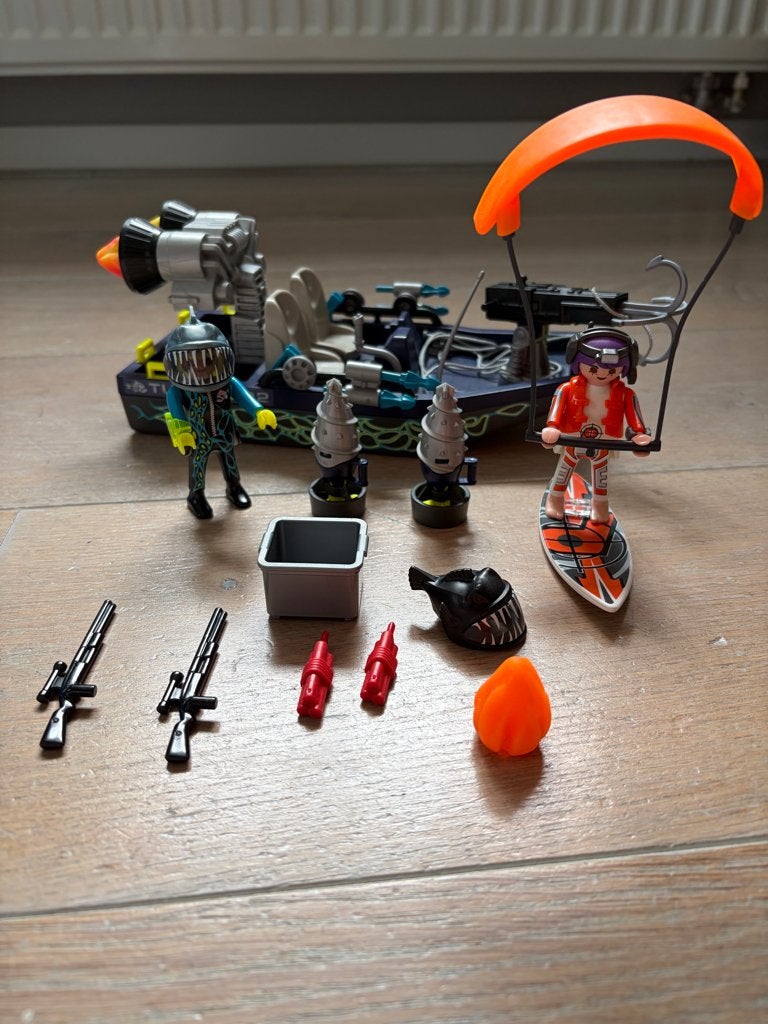 Playmobil Team S.H.A.R.K Harpoenboot 70006, Complete set, Ophalen of Verzenden, Zo goed als nieuw, Sports & action