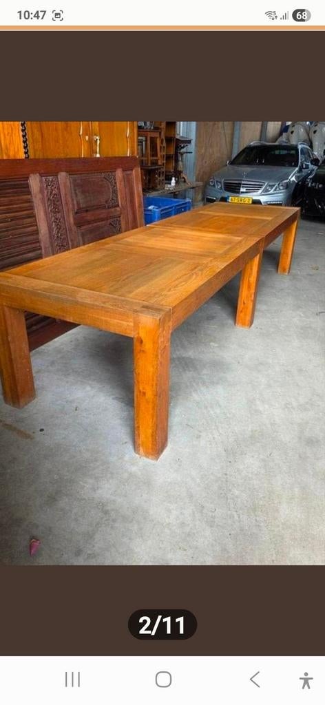 Eiken tafel 350 cm lang, Antiek en Kunst, Ophalen