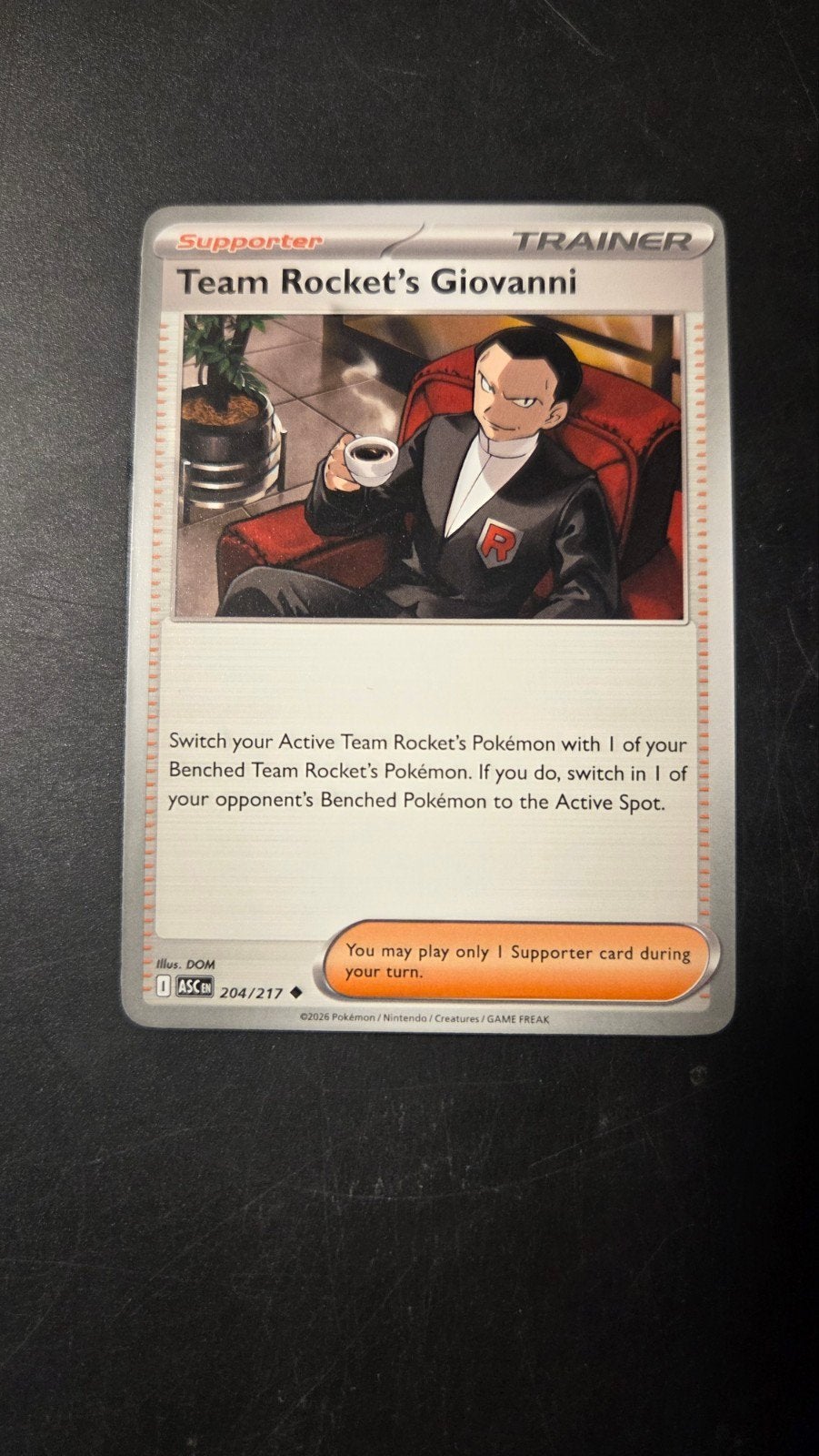 Team Rocket's Giovanni 204/217 - Ascended Heroes, Verzenden, Zo goed als nieuw, Losse kaart