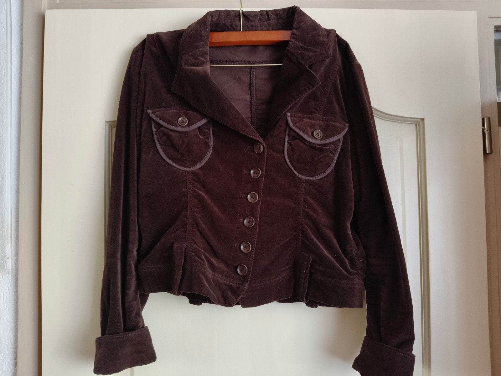 Velour Bruin Jasje - Summun Womens Wear Maat 42, Summum Womens Wear, Ophalen, Gedragen, Bruin