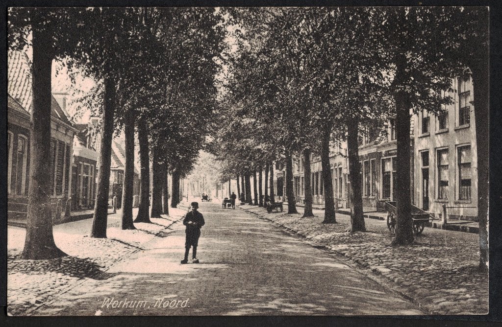 Workum, Noord. periode 1918/1927., Verzamelen, Ophalen of Verzenden, 1920 tot 1940, Gelopen, Friesland