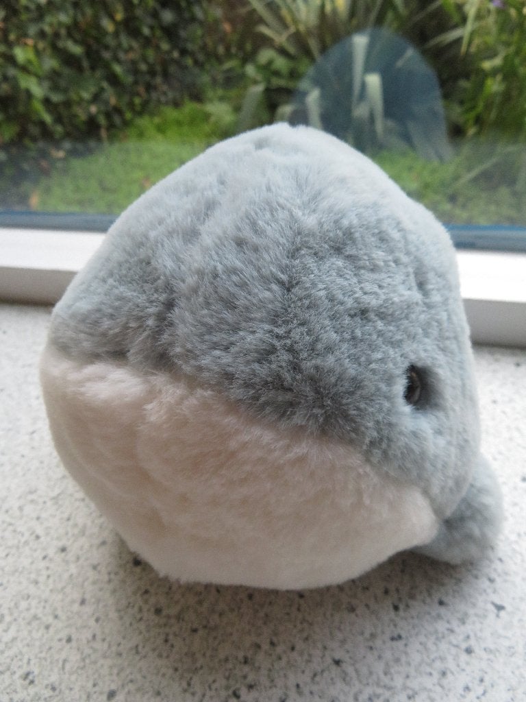 Vis orka walvis merk Aurora fluweelzacht grijs wit velours, Ophalen of Verzenden, Zo goed als nieuw, Overige typen, Wasbaar