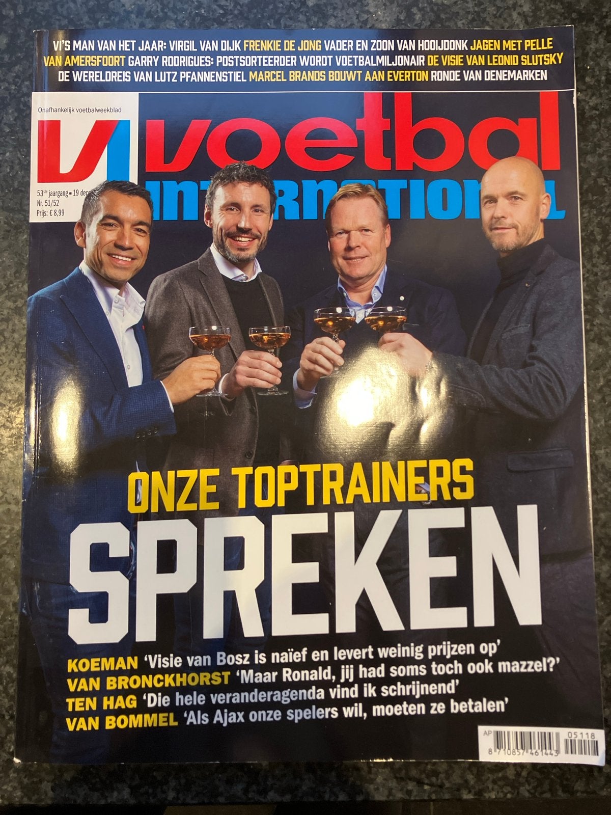 Voetbal International 2018 - Onze Toptrainers Spreken, Boeken, Ophalen of Verzenden, Gelezen, Sport en Vrije tijd