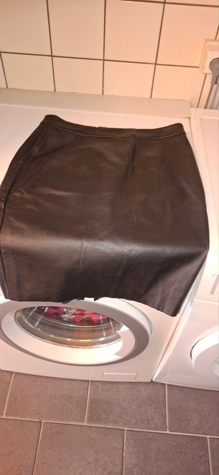 Leren rok, Maat 38/40 (M), Zwart, Ophalen of Verzenden, Zo goed als nieuw