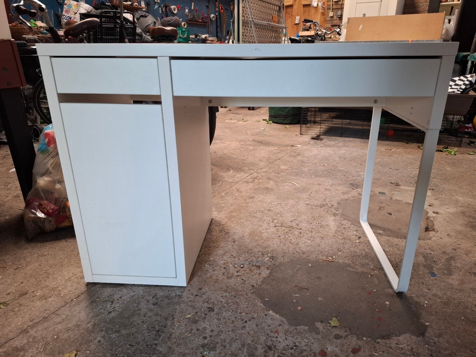 bureau, Ophalen, Gebruikt, IKEA, Wit