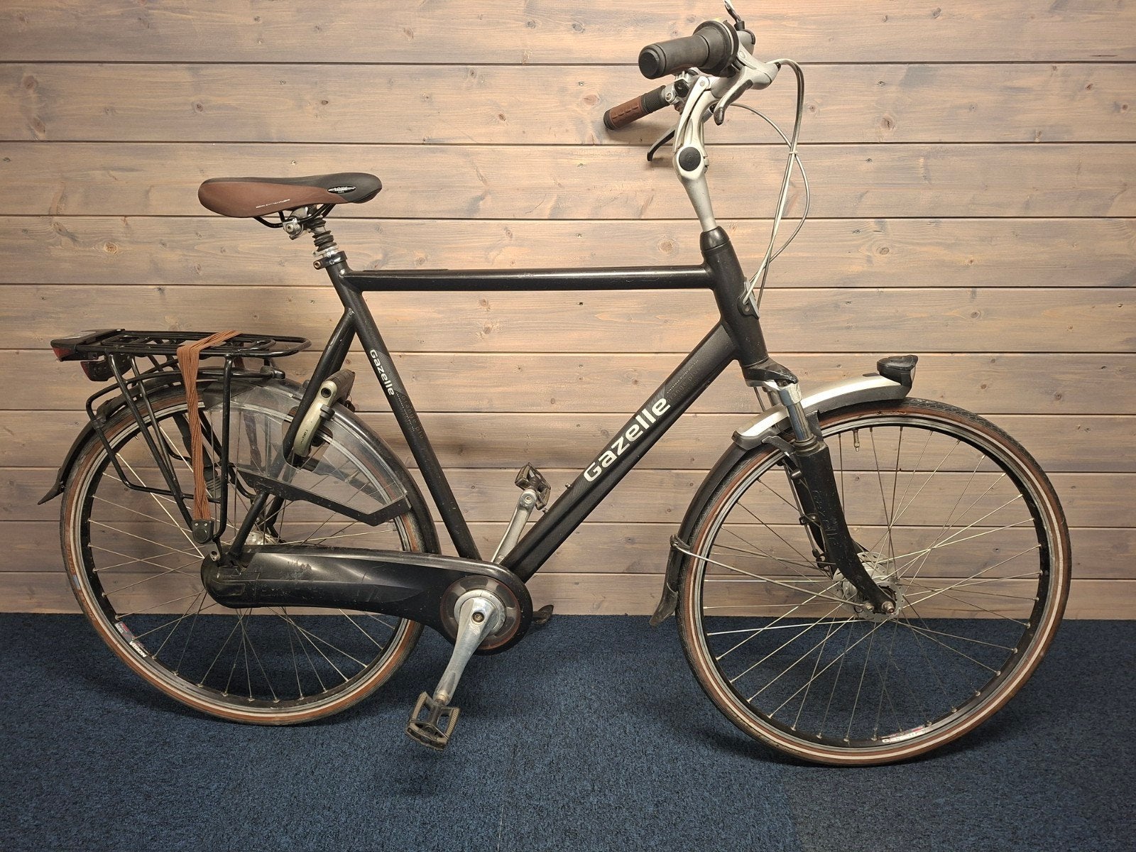 Gazelle orange herenfiets 65cm, Ophalen, Minder dan 10 versnellingen, Gebruikt, 65 cm of meer