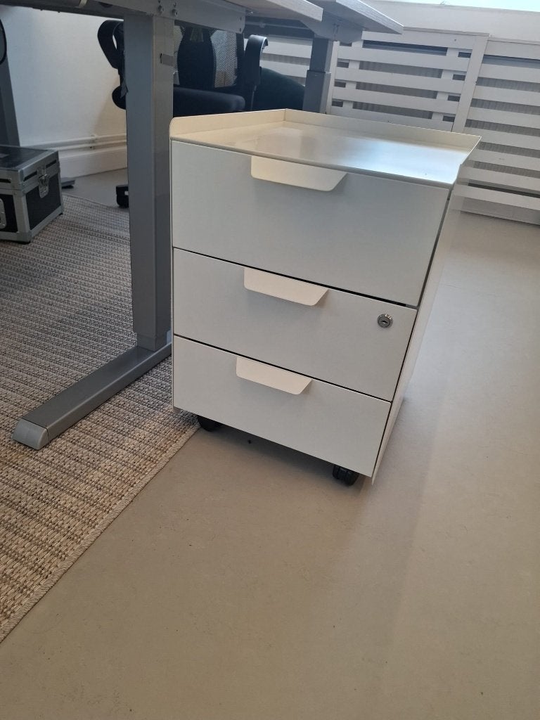 IKEA TROTTEN Ladeblok op wielen, 3 lades, wit, Ophalen, Ikea, Gebruikt, Ikea
