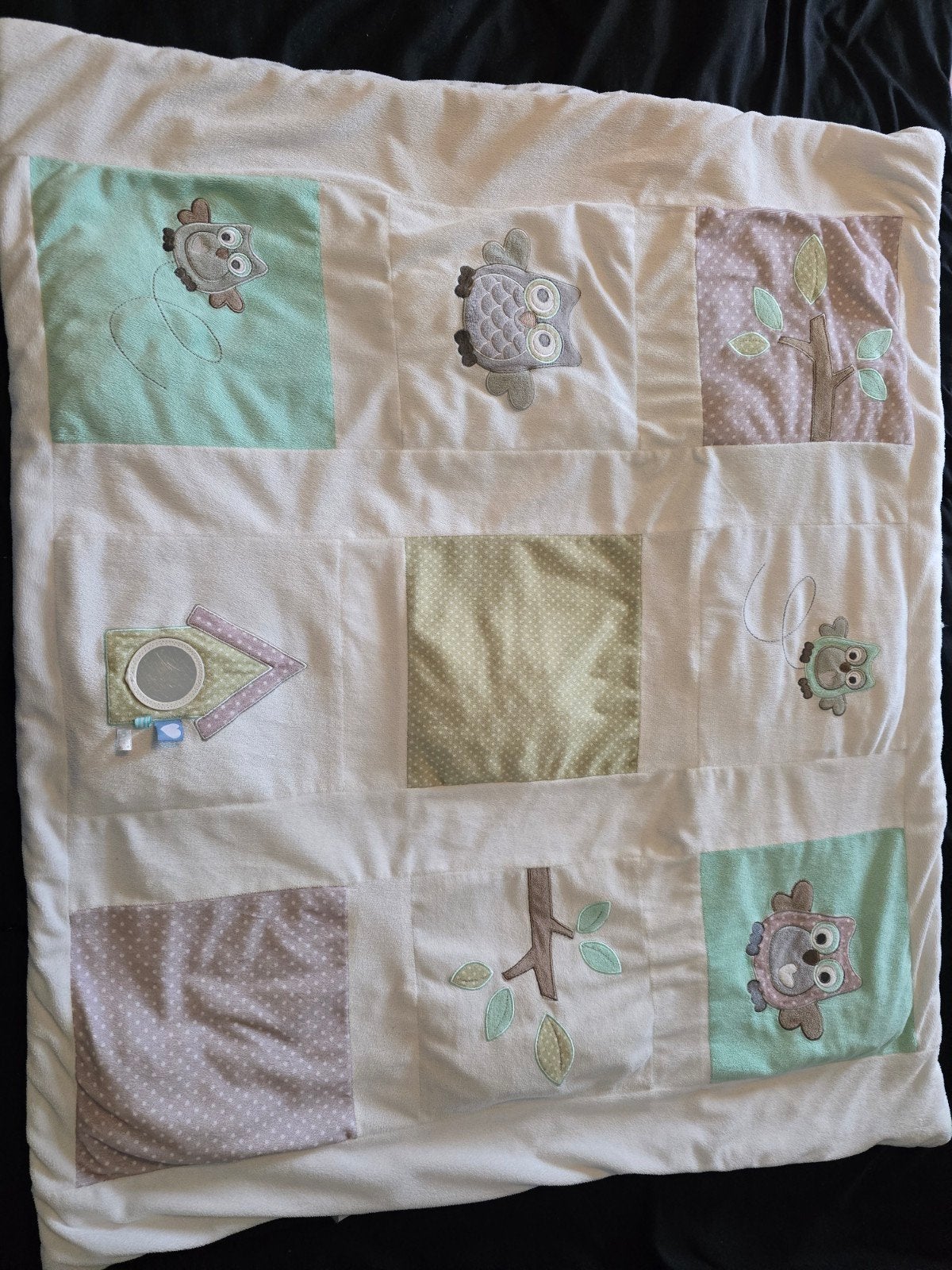 Baby boxkleed met uilen en bomen - zo goed als nieuw, Ophalen, Zo goed als nieuw