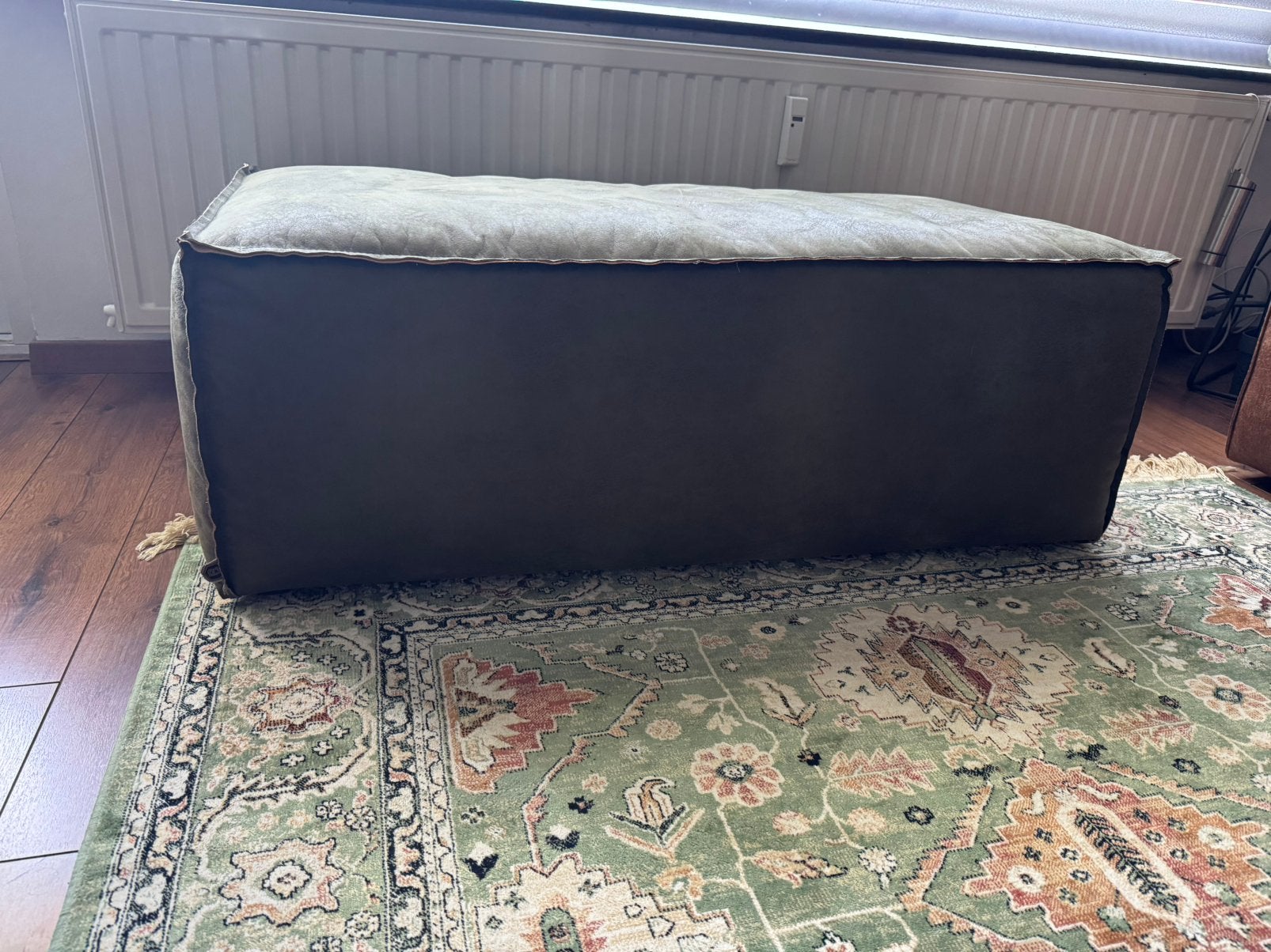 Army poef, Ophalen, 50 tot 75 cm, Leer, Zo goed als nieuw