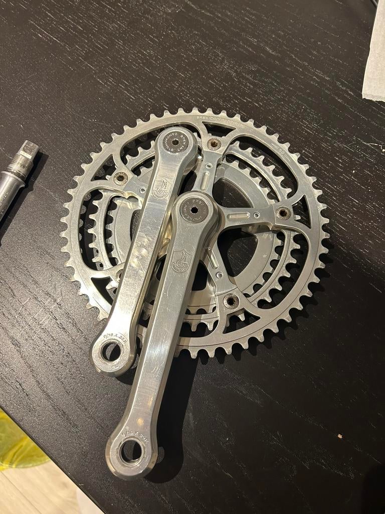 Campagnolo non fluted triple crankset, Fietsen en Brommers, Fietsonderdelen, Ophalen of Verzenden, Zo goed als nieuw