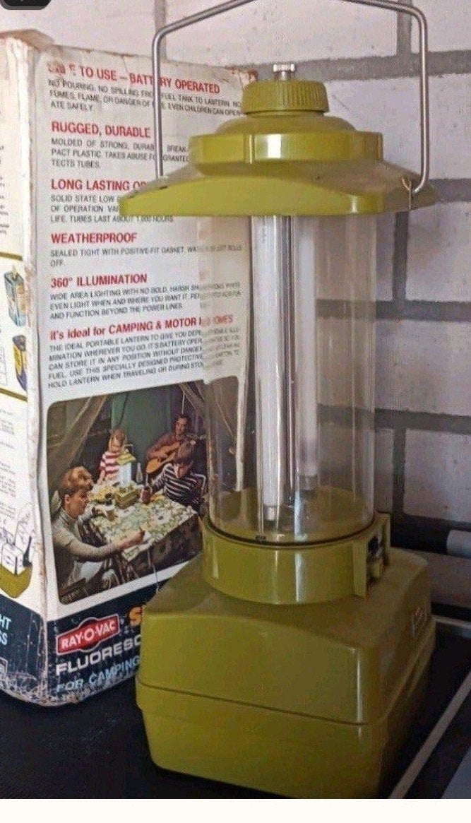 Vintage Ray-O-Vac Fluorescerende Campinglamp, Ophalen of Verzenden, Batterij