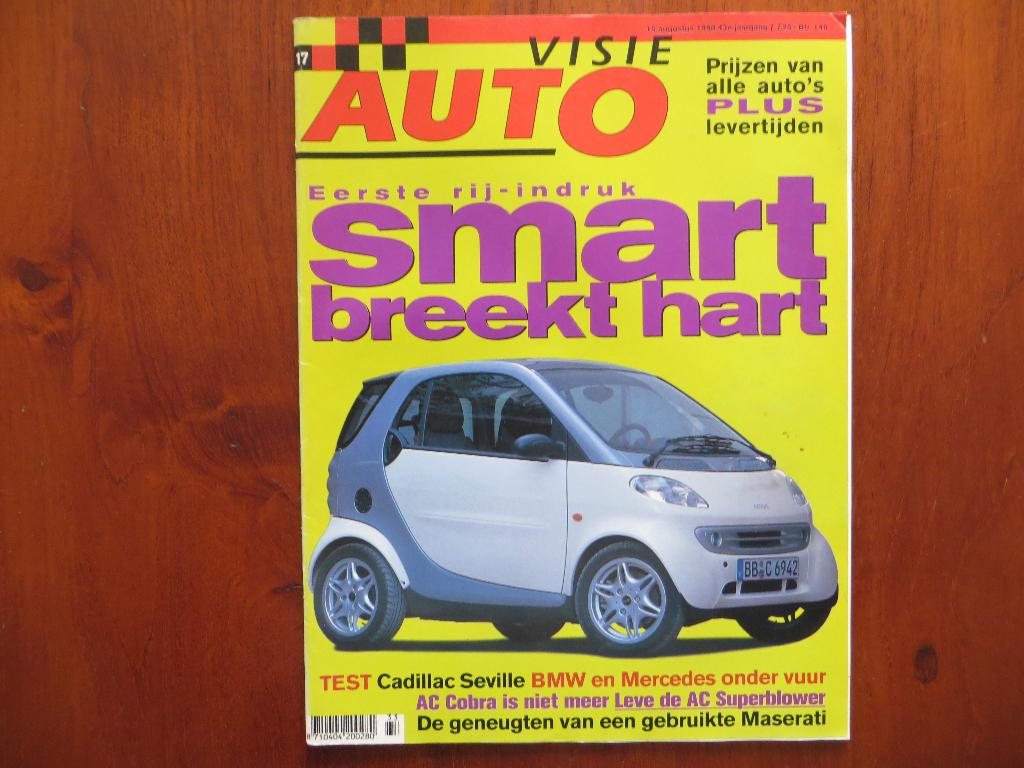 Autovisie 17 1998 Smart, Cadillac Seville, AC Cobra, Skoda, Ophalen of Verzenden, Nieuw, Overige merken