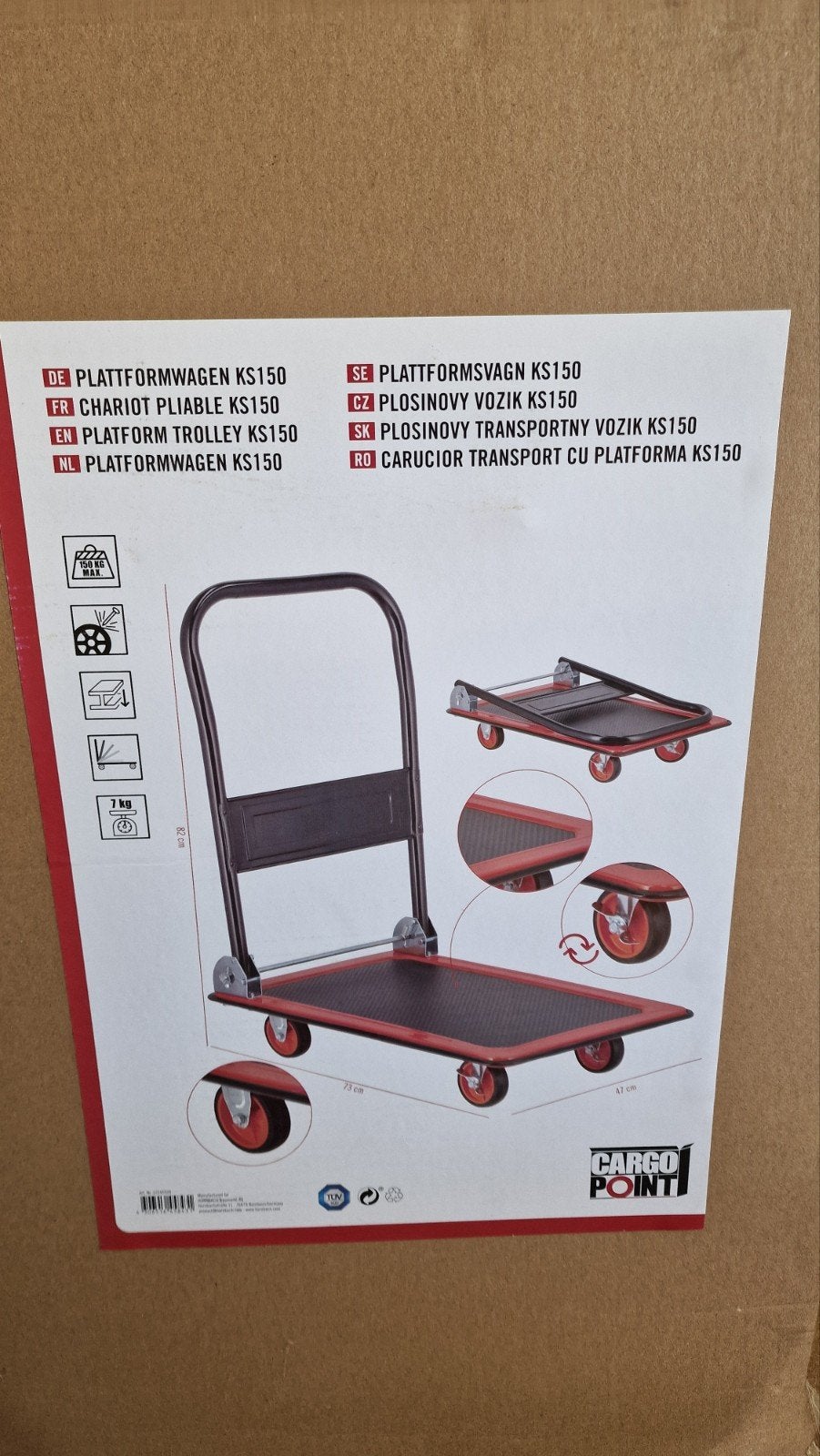 Opvouwbare Platformwagen KS150 - Cargo Point, Ophalen