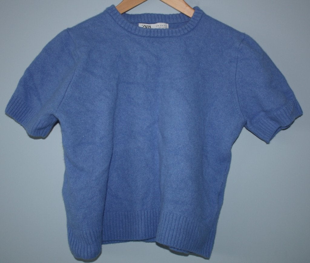 Lavendel nieuwe Zara trui wol mt XL, Maat 38/40 (M), Blauw, Zara, Nieuw