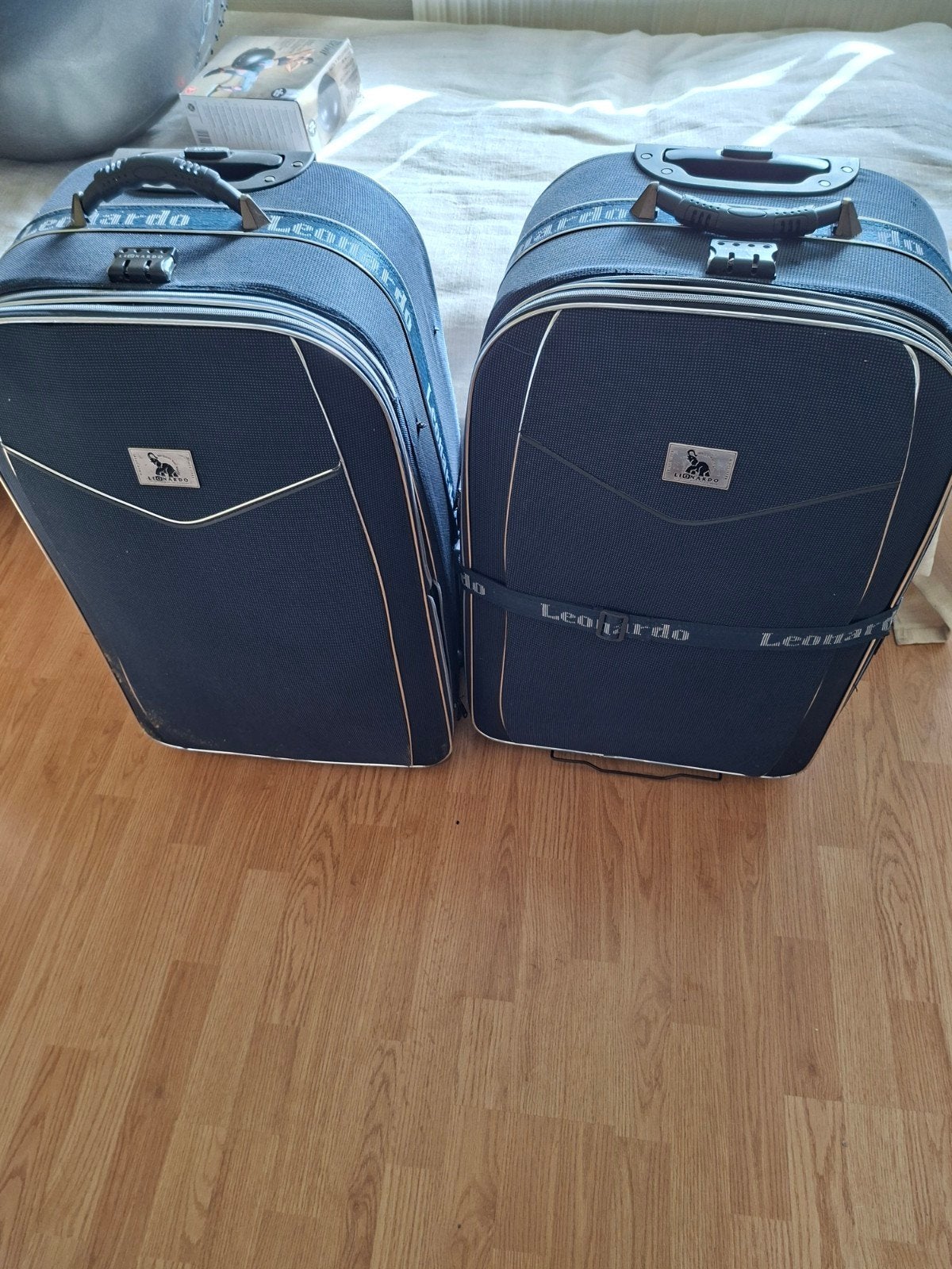 Duo koffer set Leonardo 75/50/25 cm, Ophalen, Hard kunststof, 70 cm of meer, 45 tot 55 cm