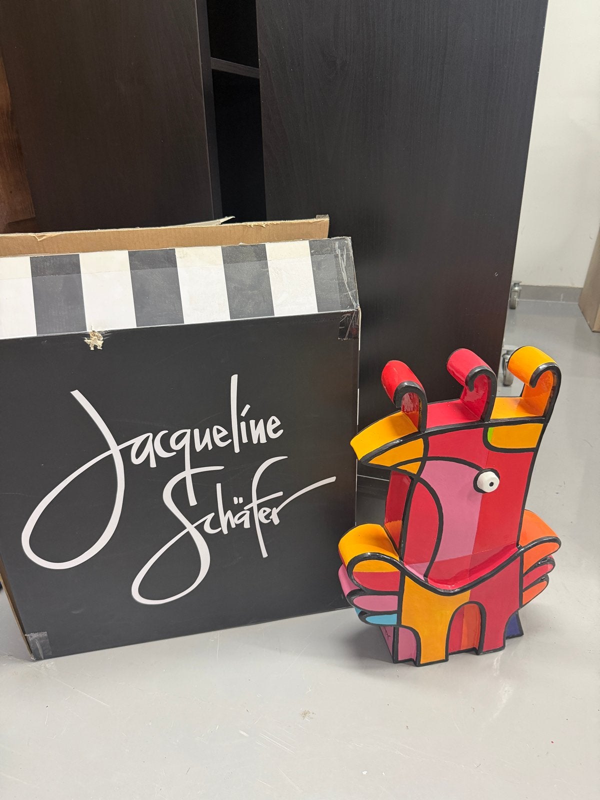 Jacqueline Schäfer - Vreemde Vogel XL - Kleurrijk Beeld, Antiek en Kunst, Kunststof, Ophalen of Verzenden, 20 - 50 cm, Beeld
