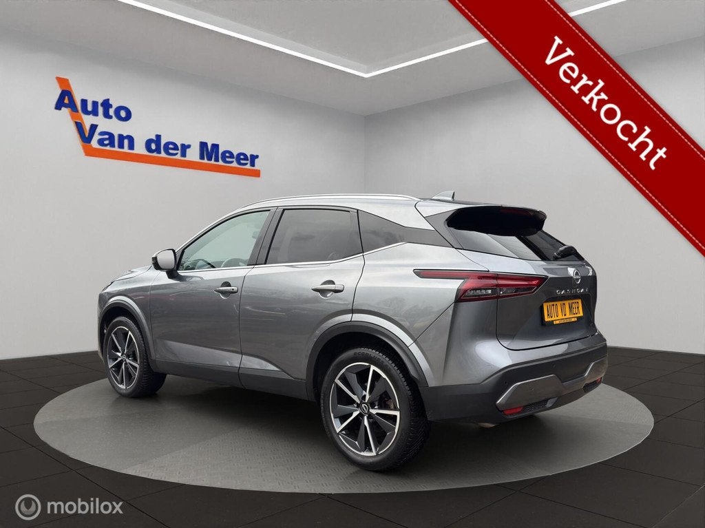 Nissan Qashqai 1.3 MHEV Xtronic Tekna plus, Auto's, Gebruikt, Zwart, 4 cilinders, Leder