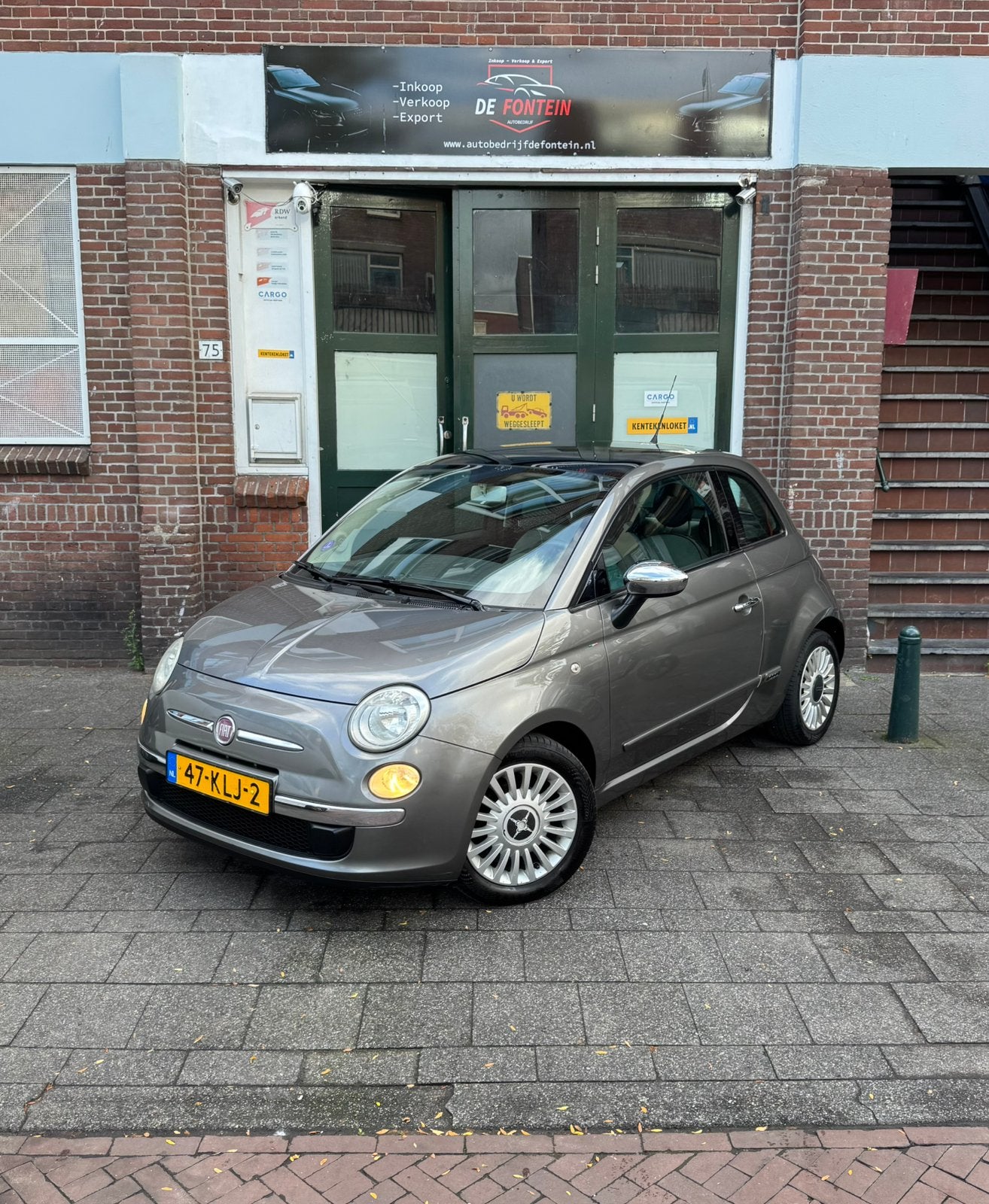 Fiat 500 1.2 AUT 2010 Airco/Panoramadak/APK/Boekjes, Auto's, Stof, 1242 cc, 4 cilinders, Origineel Nederlands